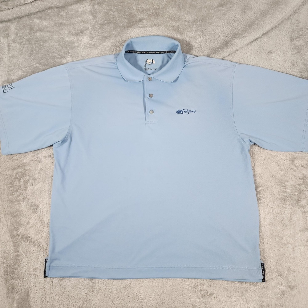 FootJoy Polo Shirt Mens XL Light Blue Craft Farms Golf Arnold Palmer Embroidered